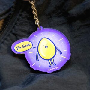 Acrylic keychain 亞加力匙扣 - 霸氣金蛋 I'm Gold